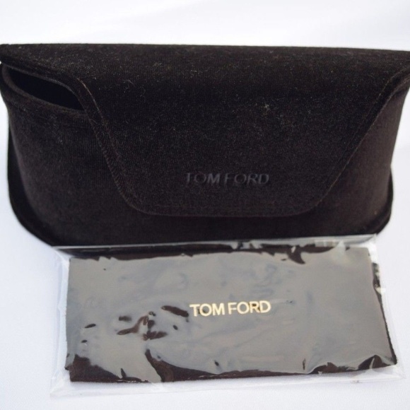 Tom Ford Sunglasses Case Set, Large Brown Velvet, Boxed, Brown Cloth, Auth Card main image 8